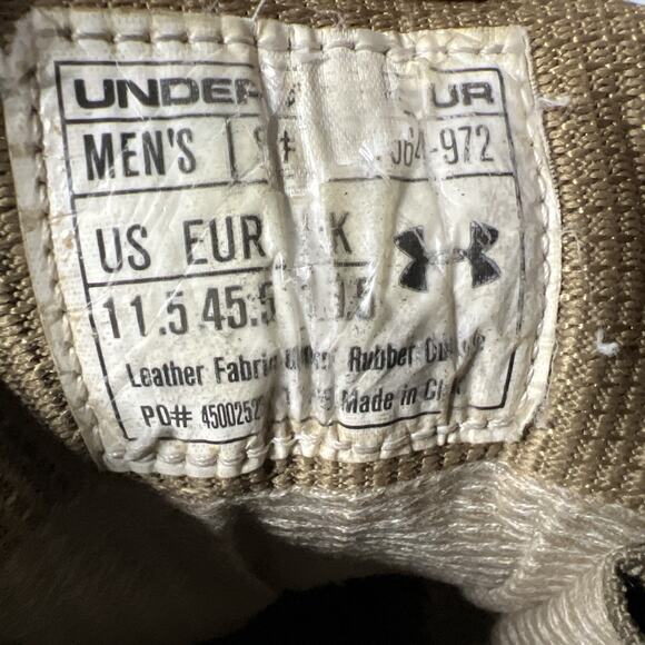 Under Armour Boots Mens Size 11.5 Green/Brown Camo Hunting Hiking - Picture 9 of 12